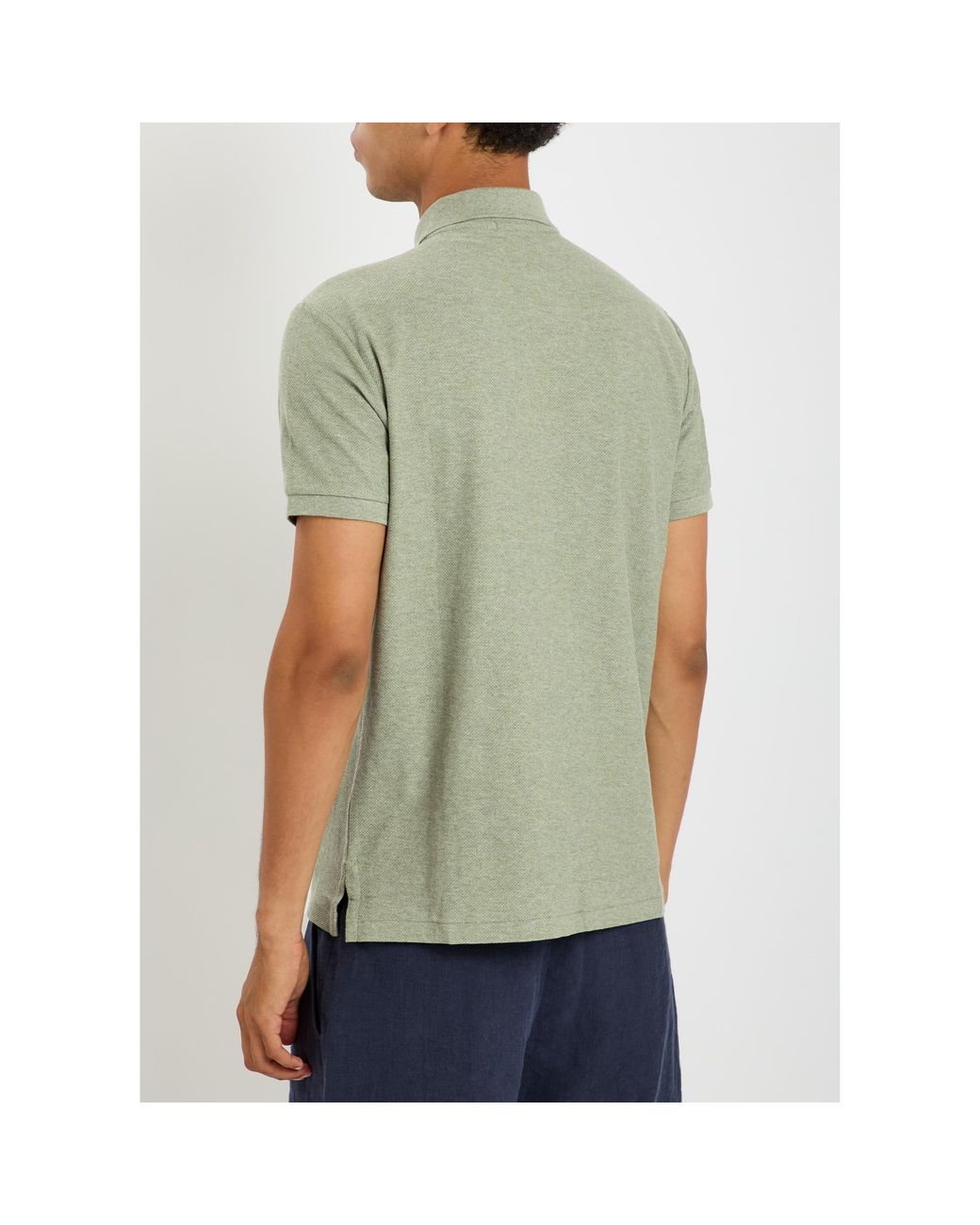 Polo Ralph Lauren Green Waffle Knit Slim-Fit Polo Shirt for men