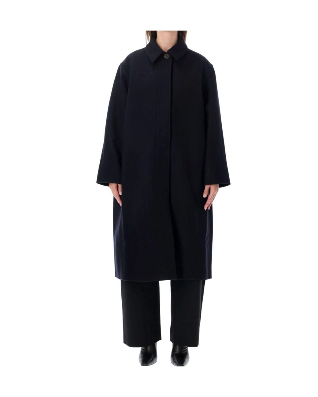 Studio Nicholson Black Rounded Oversized Coat