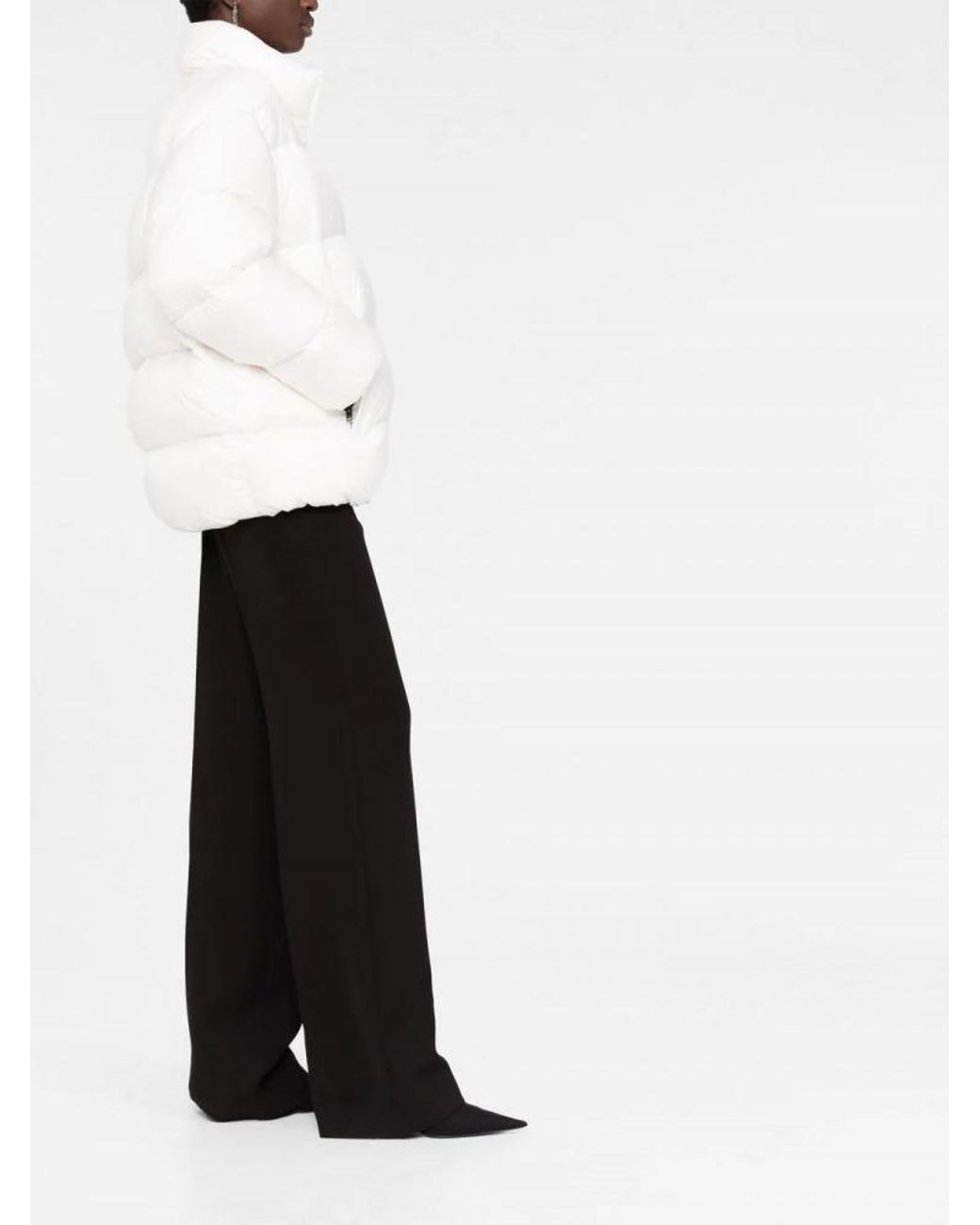 Prada White Re-Nylon Hooded Down Jacket