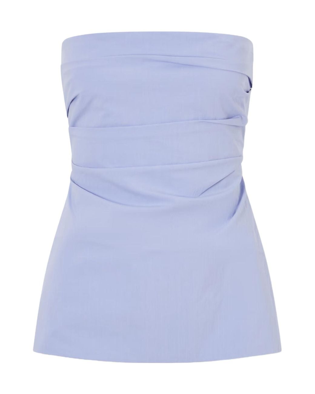 St. Agni Blue Strapless Tie-Back Top