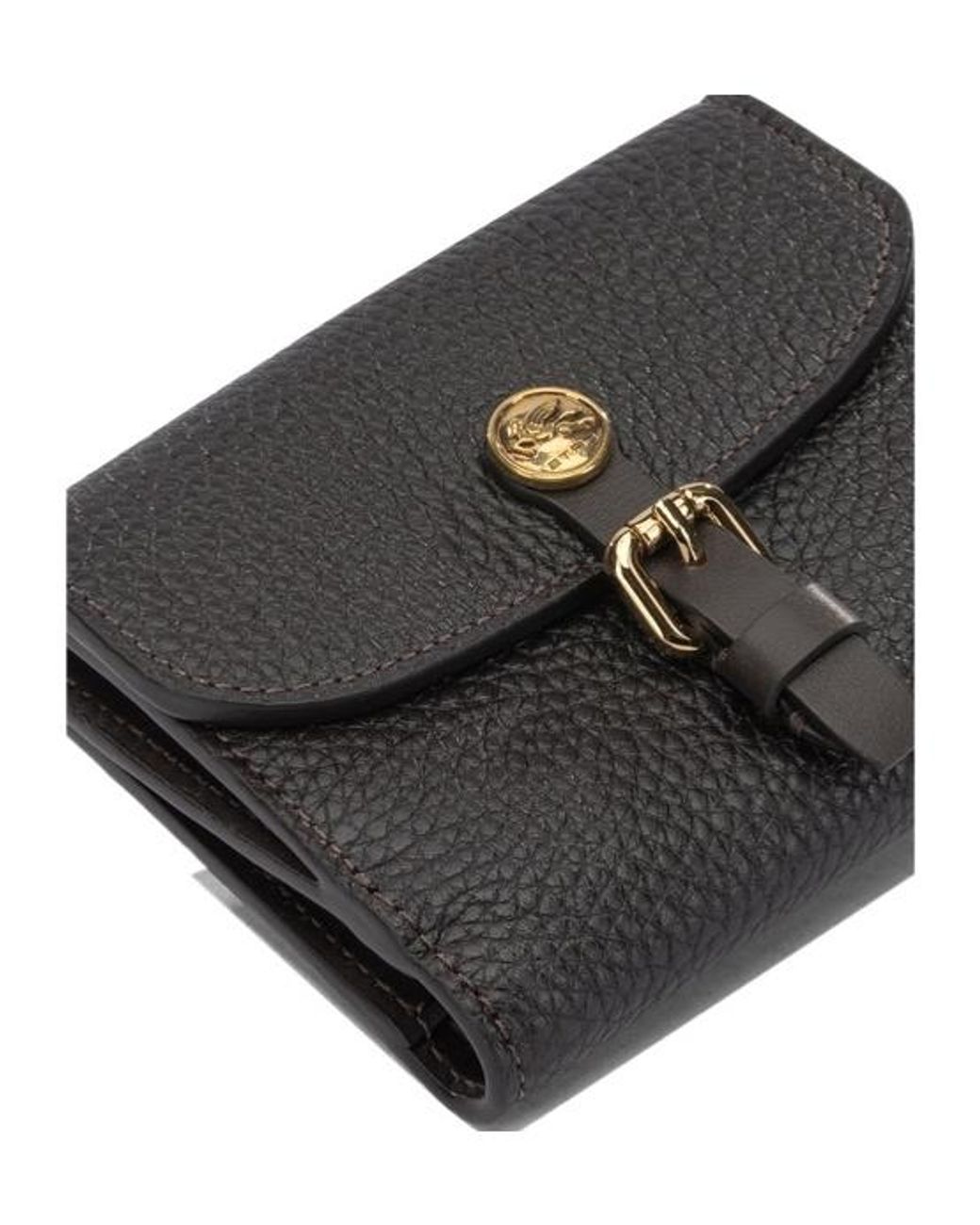 Etro Black Pony Buckle Wallet
