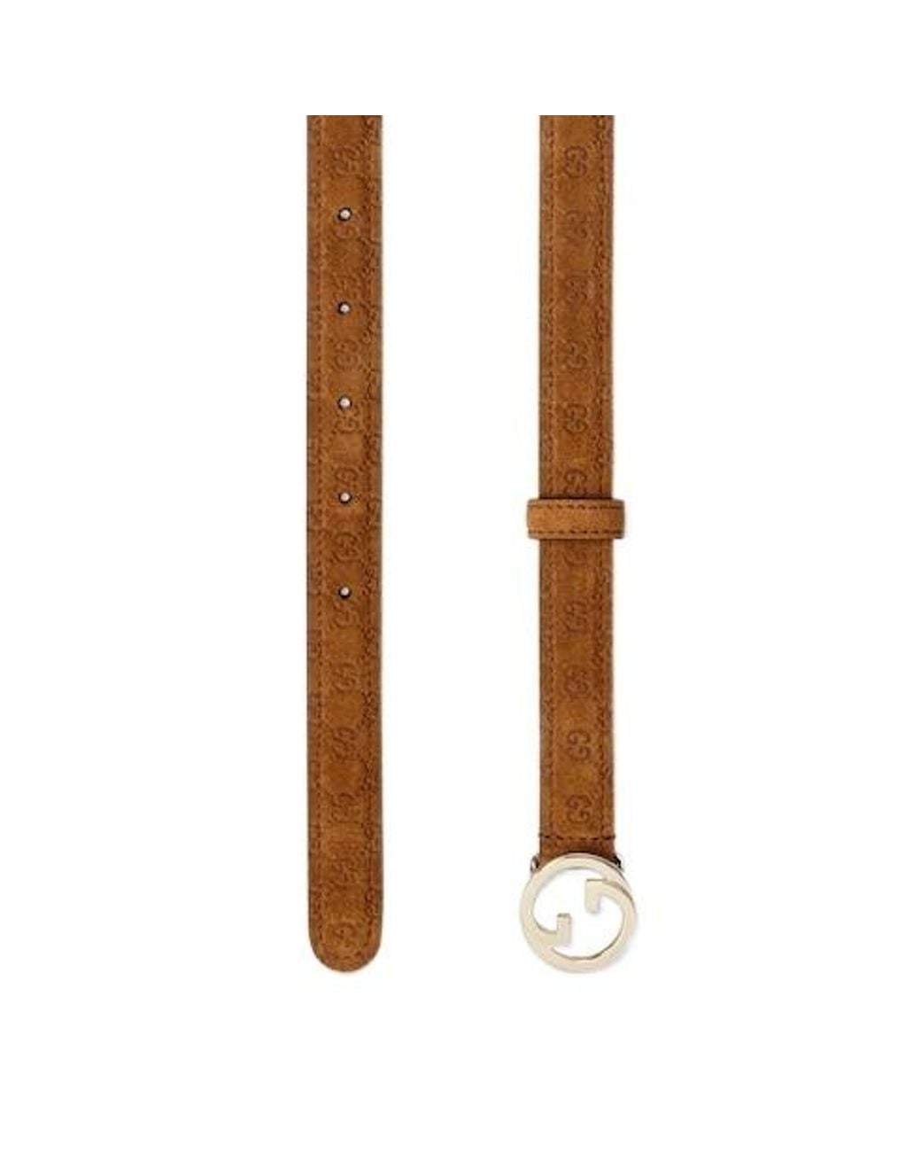 Gucci White Blondie Thin Belt
