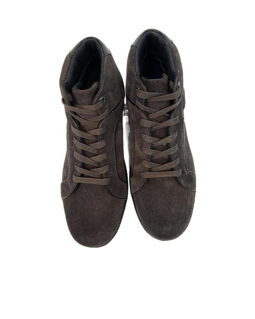 Emporio Armani Black Logo-Detail Casual Sneakers for men