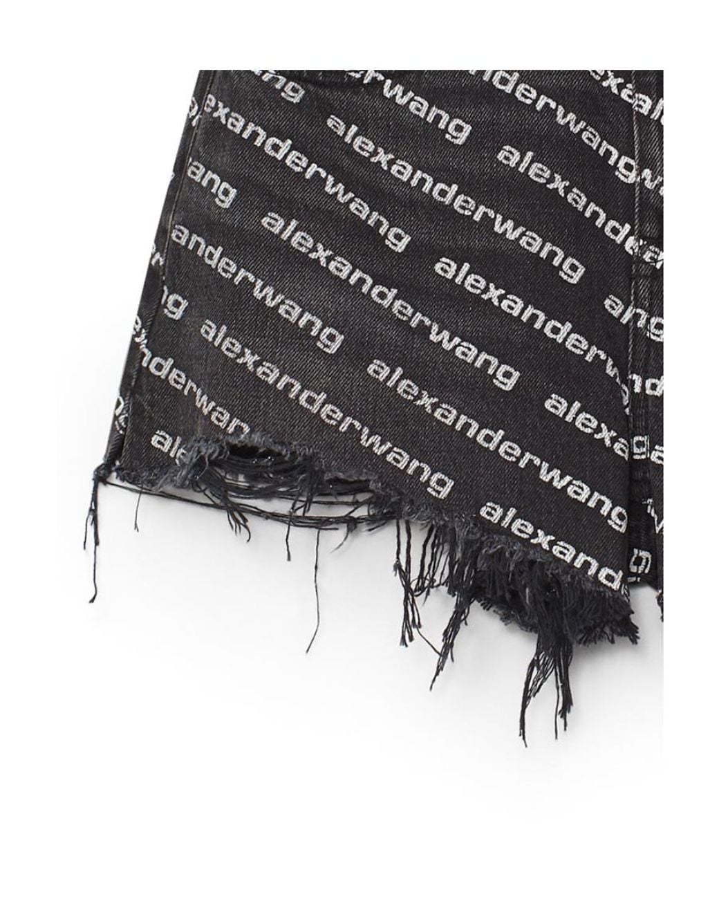 Alexander Wang Gray Bite Logo Shorts