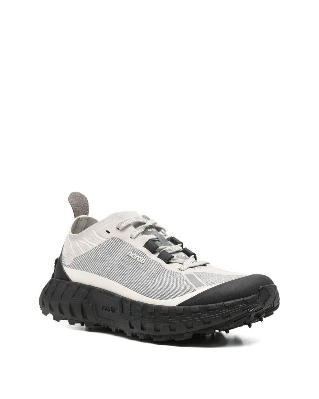 Norda White Round Toe Logo Sneakers