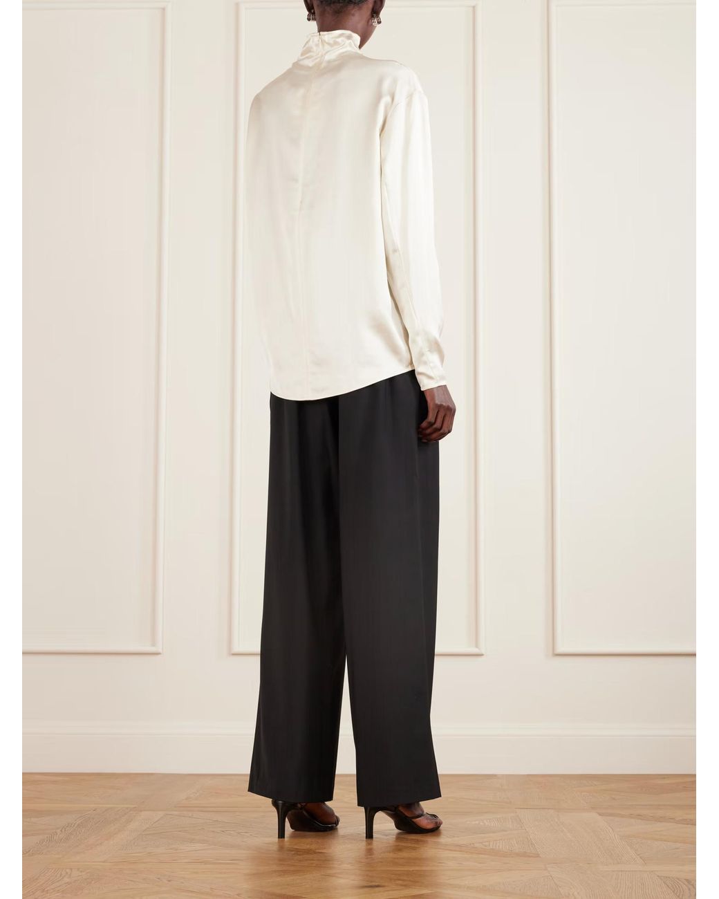 Totême White Totême Slouch-Neck Blouse
