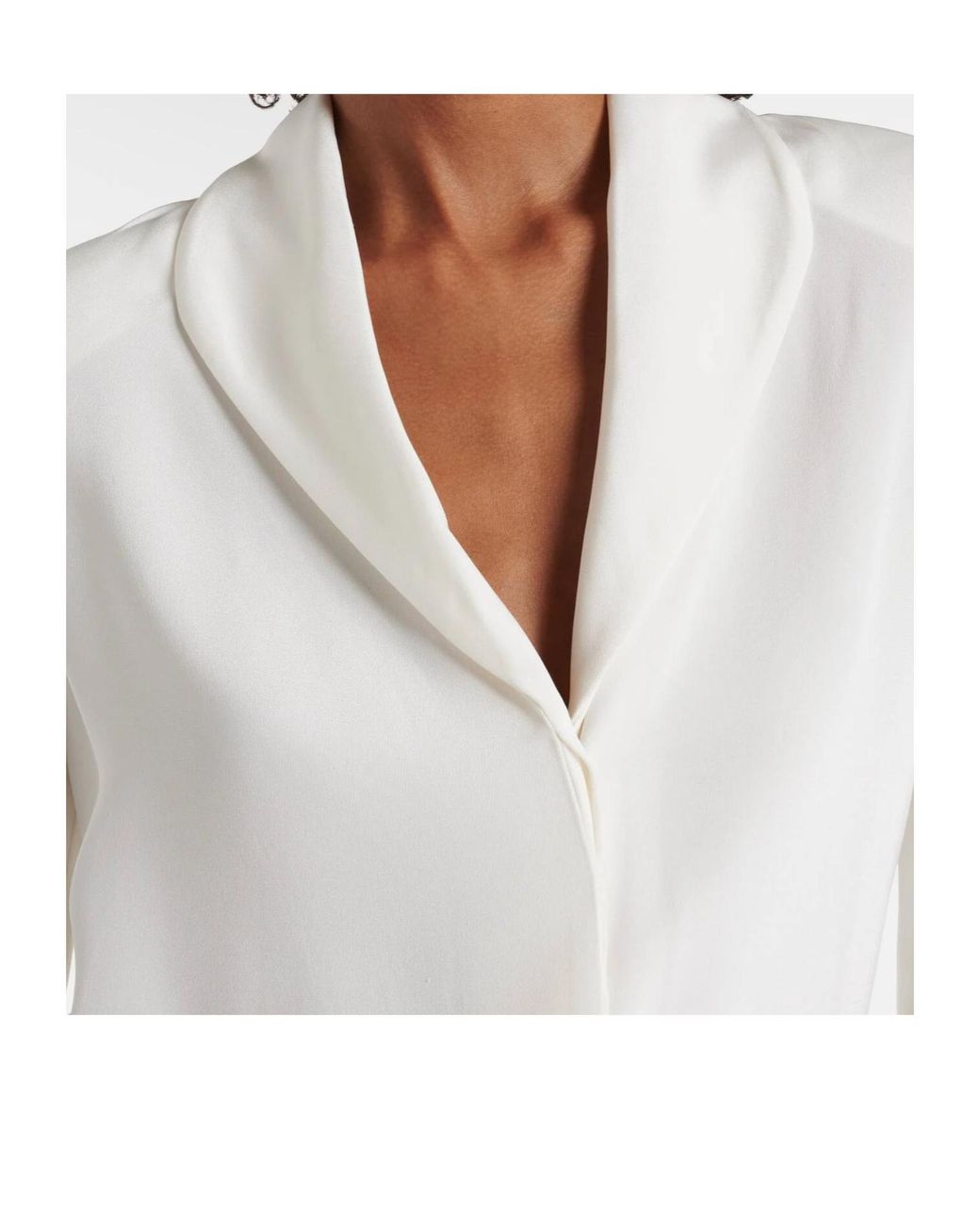 Roland Mouret White Satin Bodysuit