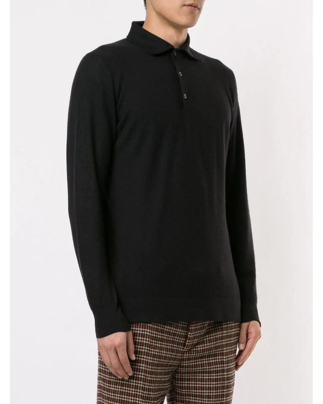 Loro Piana Black Slim Polo Shirt for men
