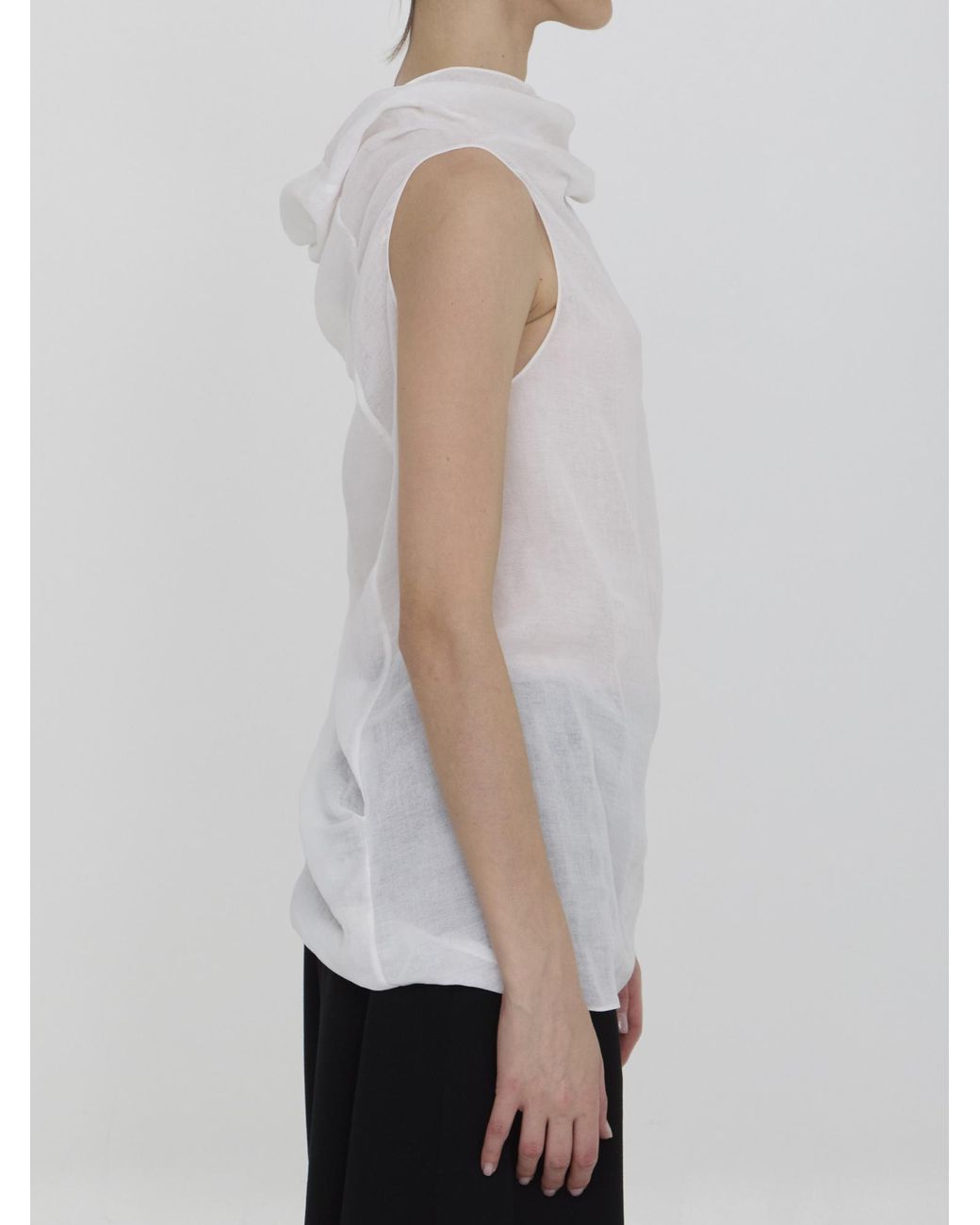 The Row White Aria Top In Cotton