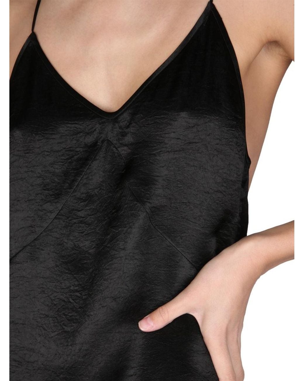 DSquared² Black Undervest V-Neck Midi Dress