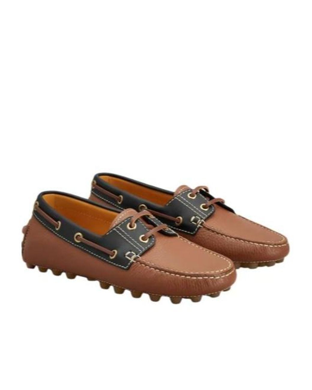 Tod's Brown Gommino Lace-Up Boat Shoes
