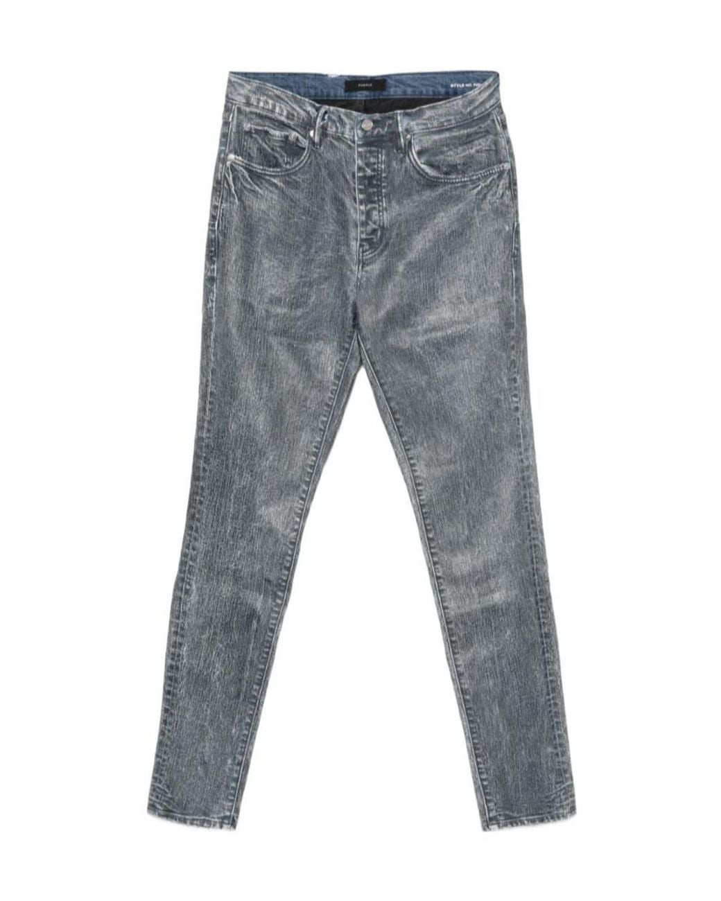 Purple Brand Gray Skinny Jeans for men