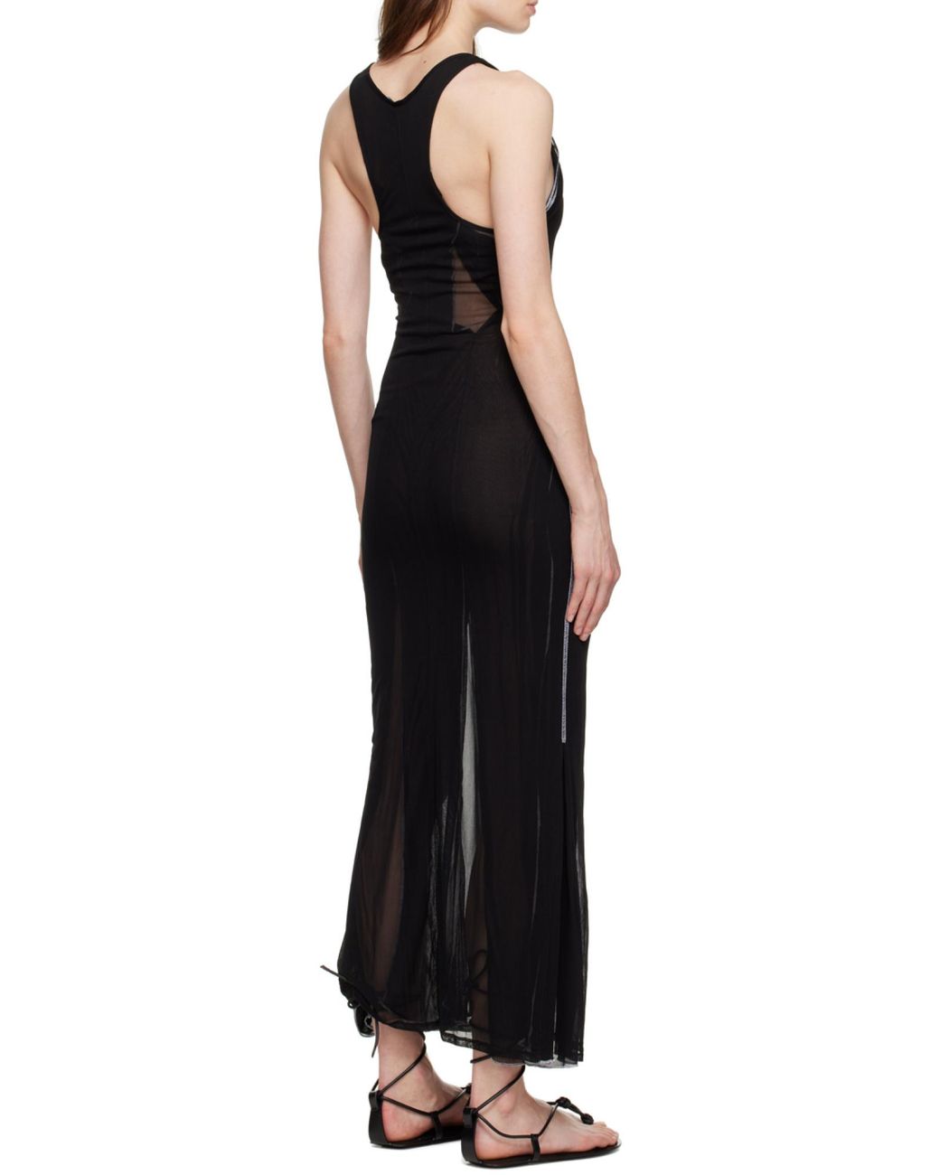 Y. Project Black Sheer Sleeveless Dress