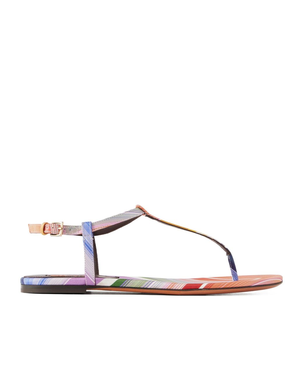 Missoni Brown Leen Striped Twill Sandals