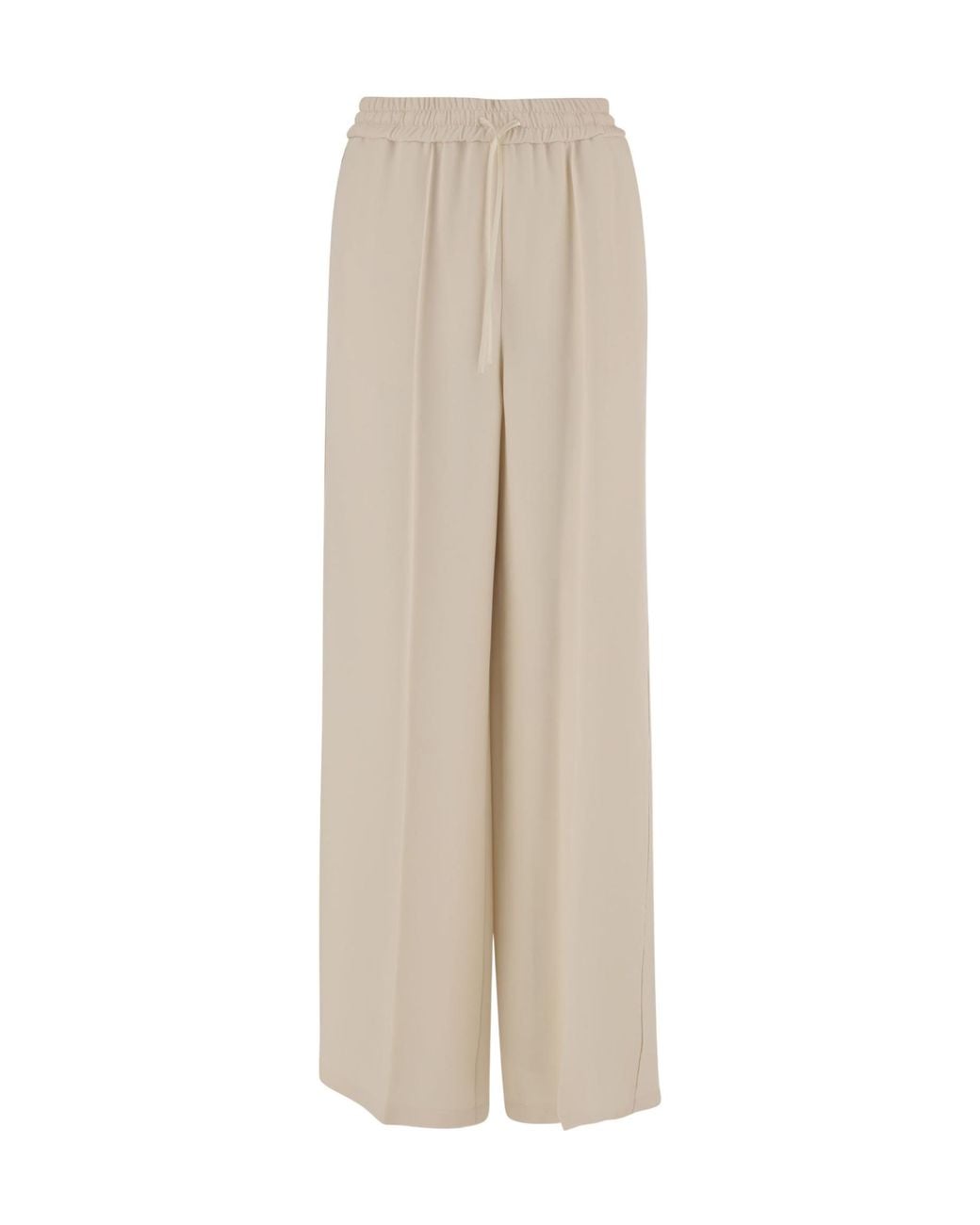 Valentino Natural Wide-Leg Drawstring Pants