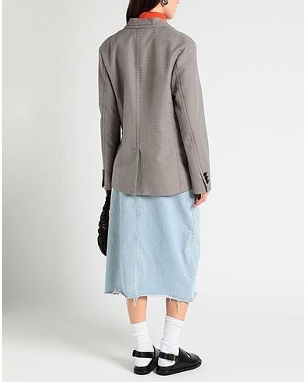 Marni Gray A Checkered Suit Jacket