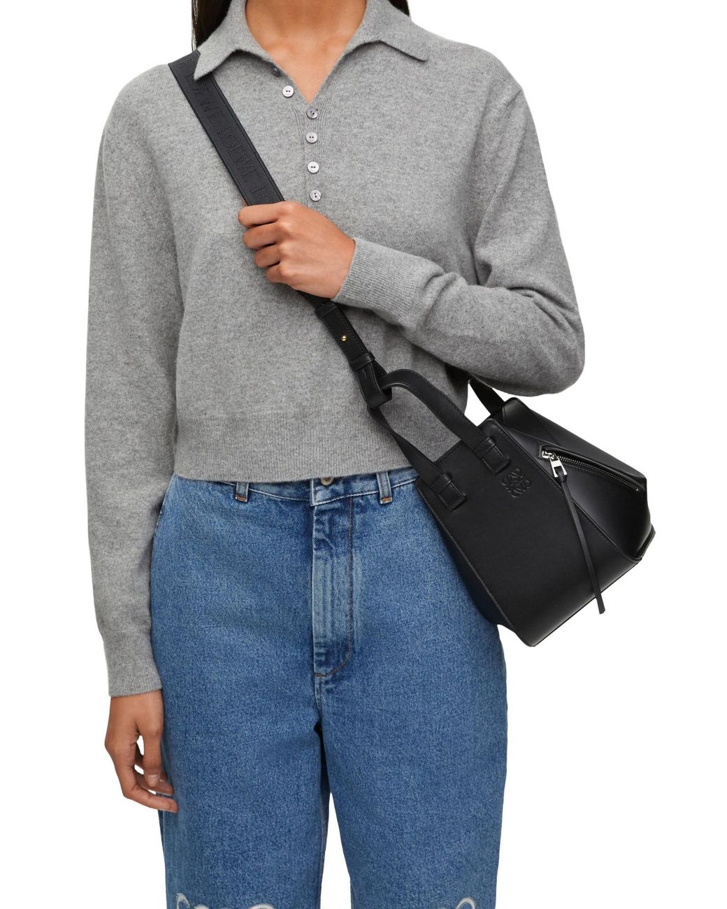 Loewe Black Compact Hammock Bag