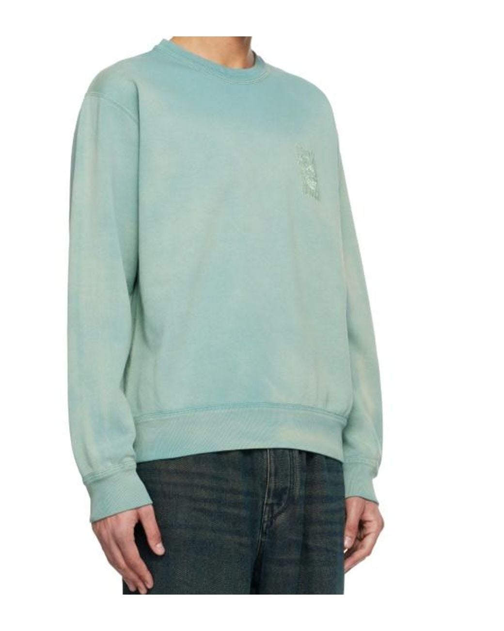 Isabel Marant Green Graphic Crewneck Sweater for men
