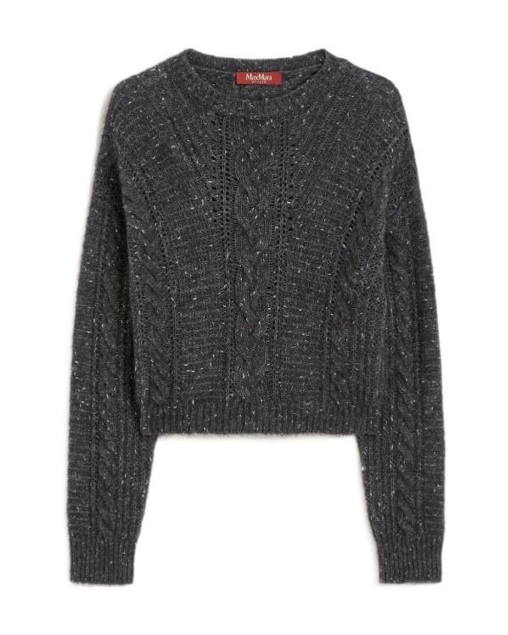 Max Mara Gray Studio Crasso Crewneck Ribbed Jumper