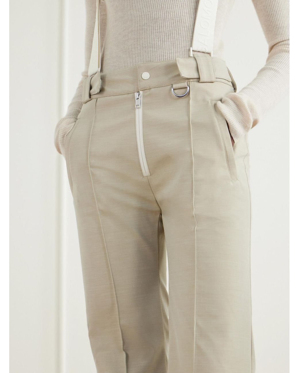 Yves Salomon White Waterproof Ski Pants