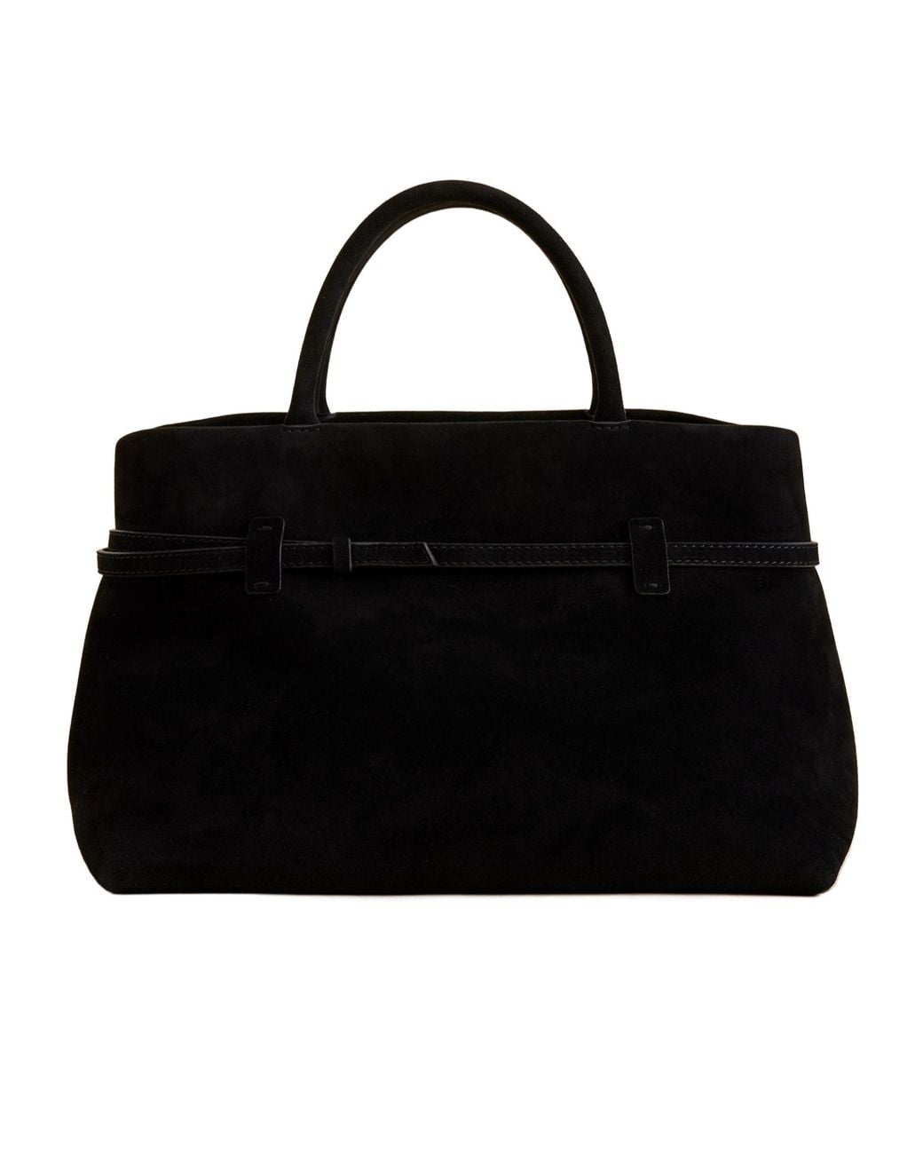 MANU Atelier Black Buckle Detailed Top Handle Bag