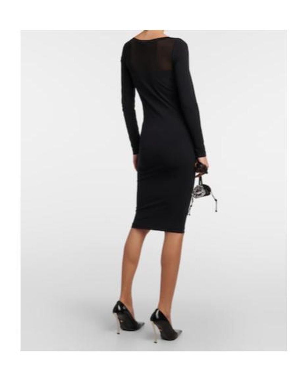 Wolford Black Venus Jersey Midi Dress