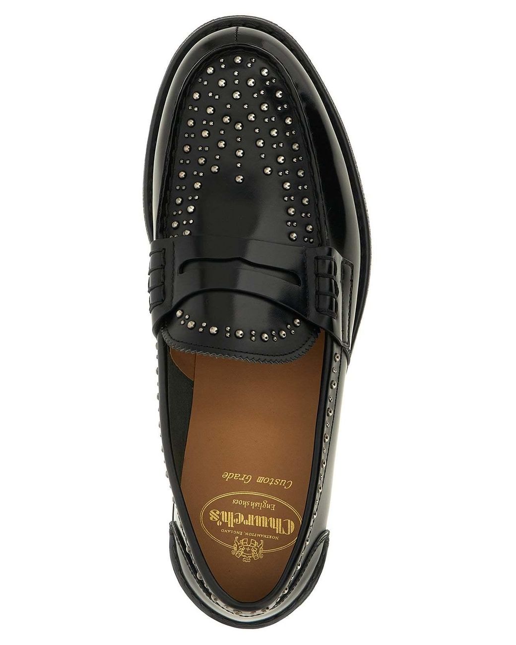 Church's Black Pembrey Met Studded Loafers for men