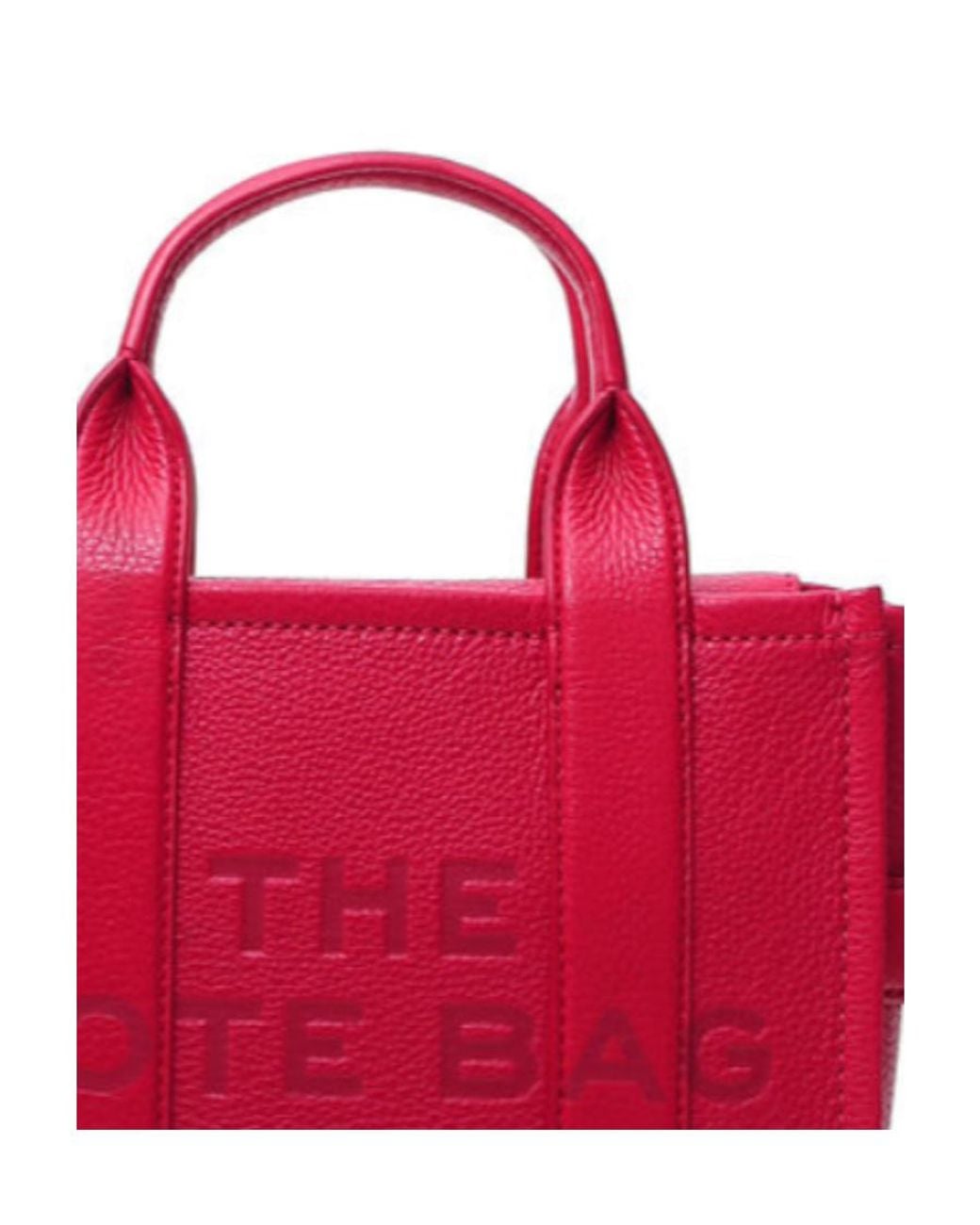 Marc Jacobs Red The Leather Small Tote Bag