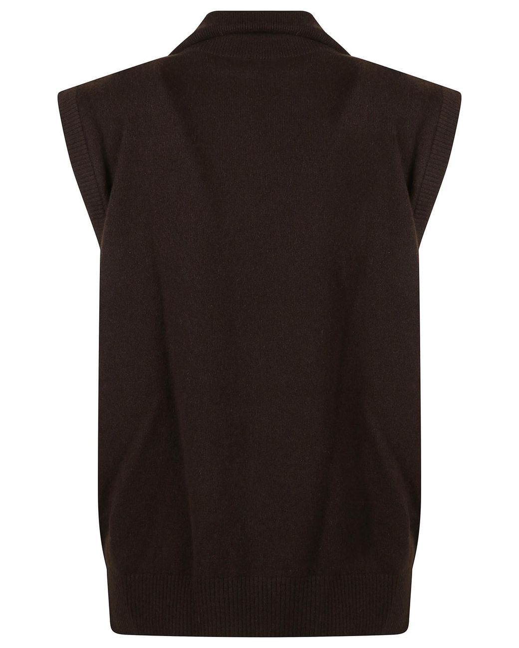 Miu Miu Brown Zip-Up Padded Gilet