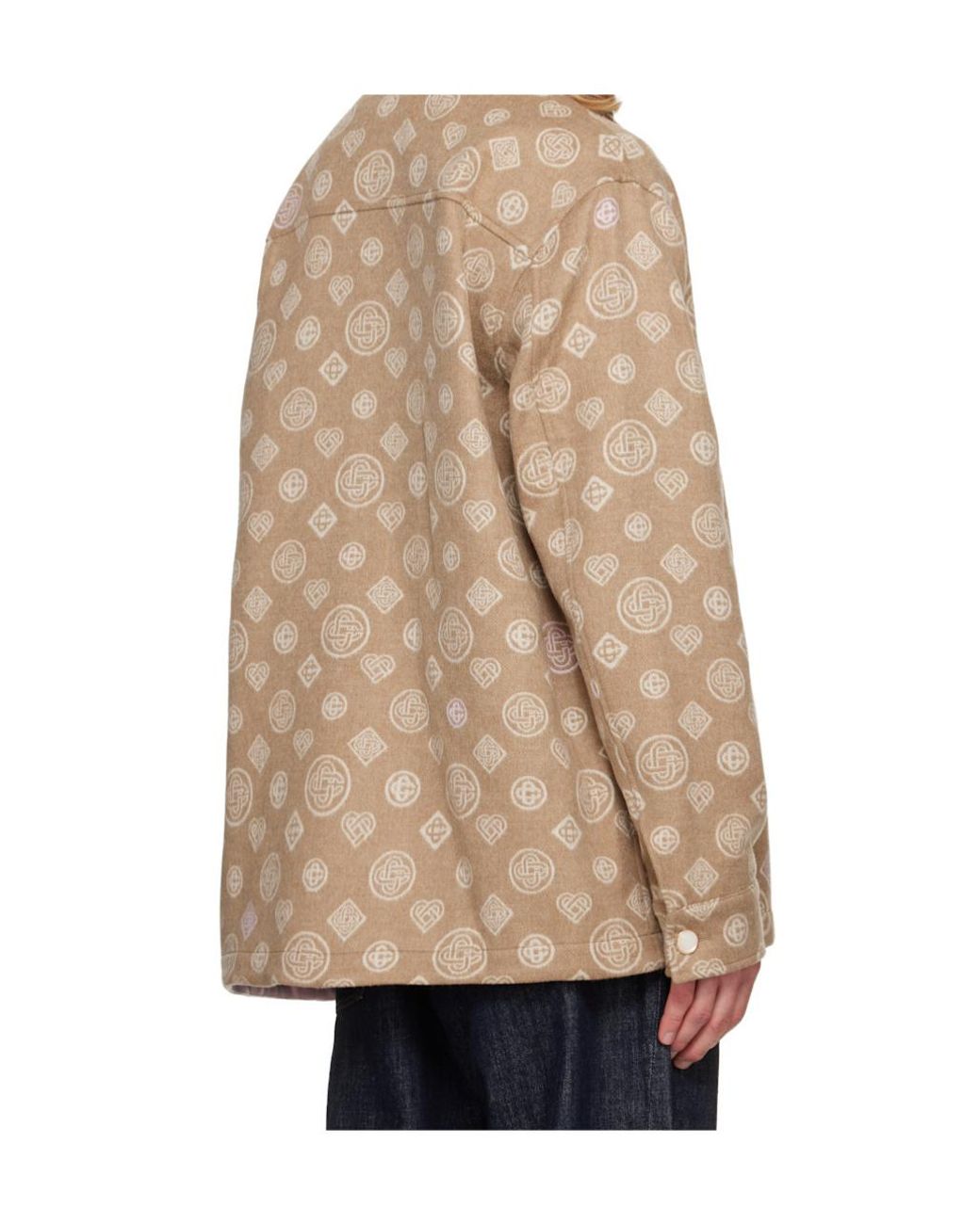 Casablanca Brown Monogram Button-Up Jacket for men
