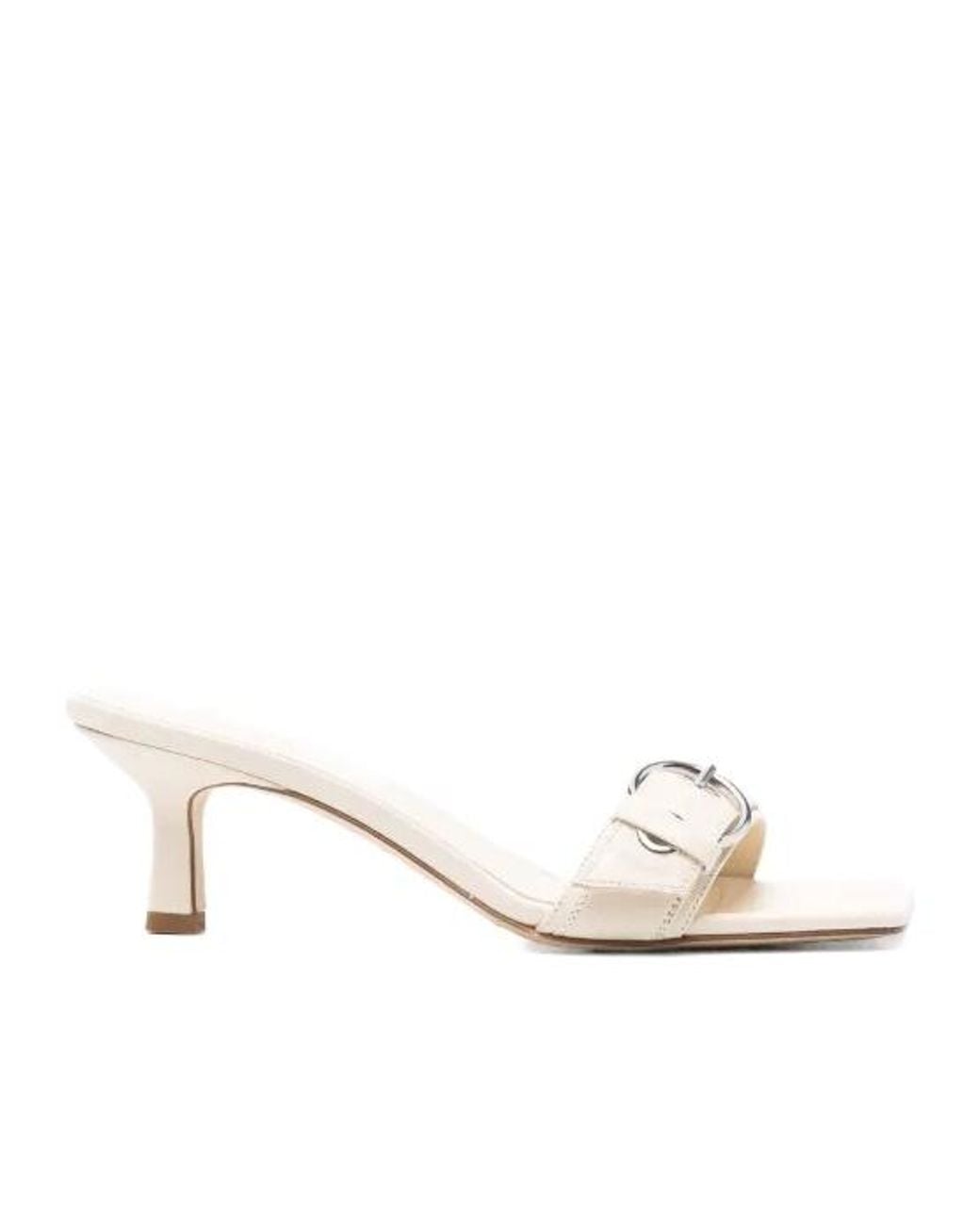 Aeyde White Gilly Eyelet Sandals