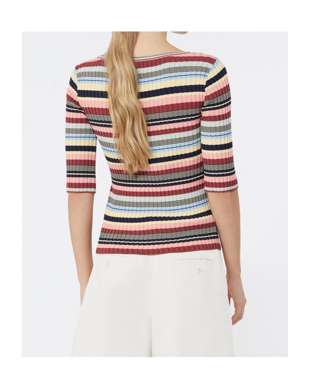 Weekend by Maxmara Multicolor Stretch Ribbed Jumper