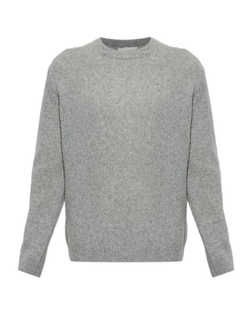 Lisa Yang Gray Baxter Crew-Neck Knitted Sweater for men
