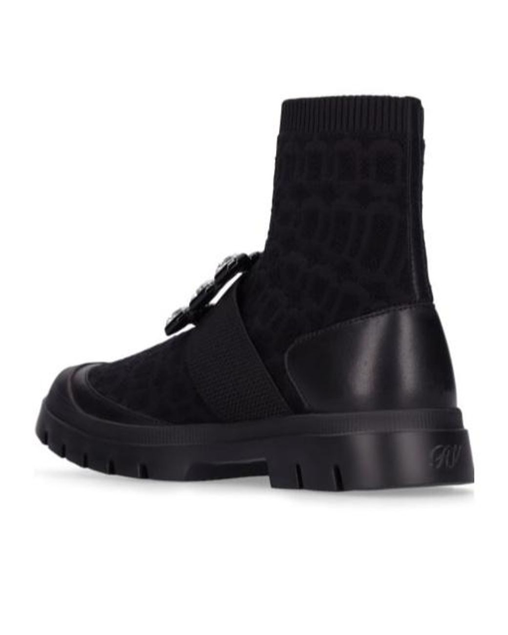 Roger Vivier Black Ankle Boots With Metal Applications