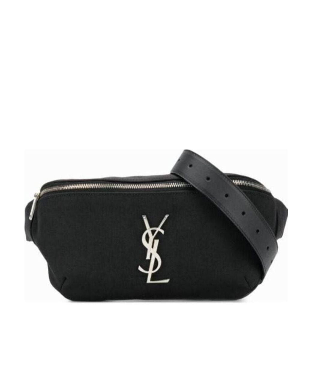Saint Laurent Black Classic Monogram Belt Bag for men