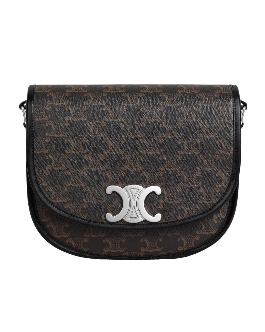 Céline Black Medium Besace Triomphe for men