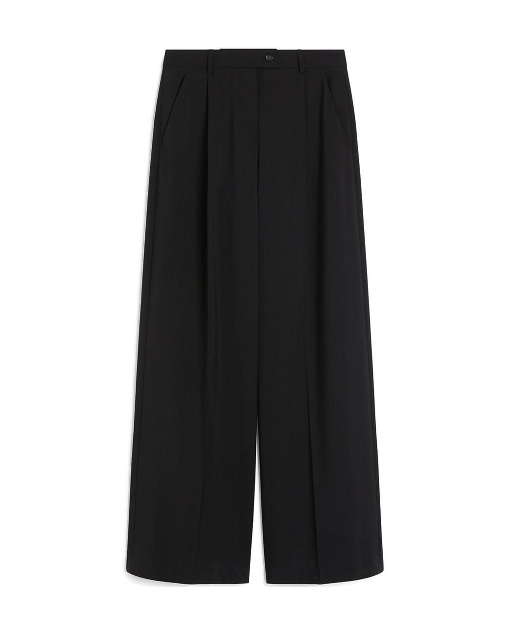 Sportmax Black Vela Pleated Trousers