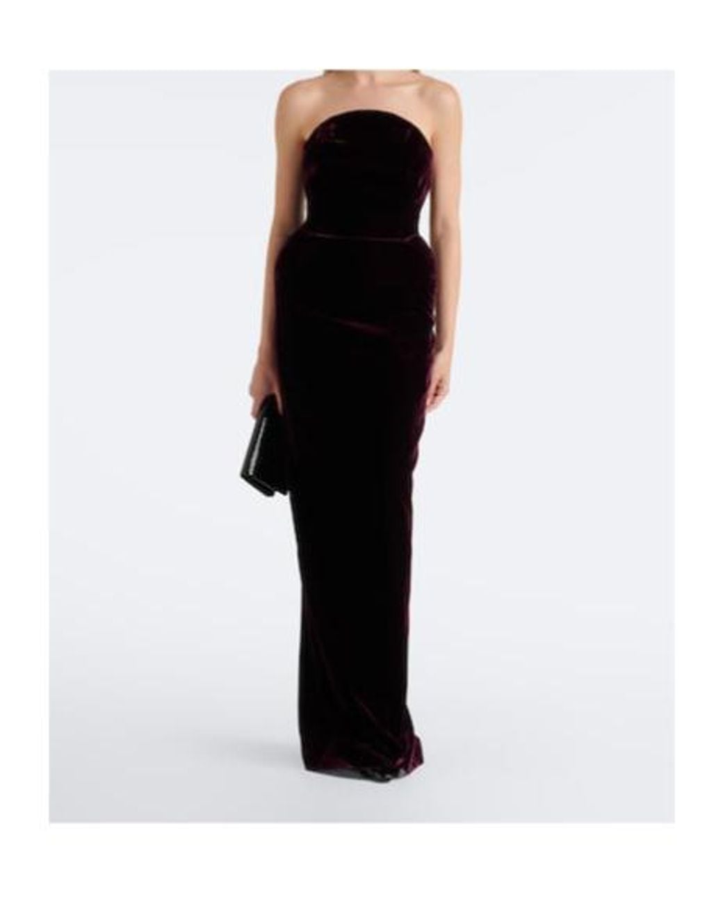 Mugler Black Velvet Bustier Gown