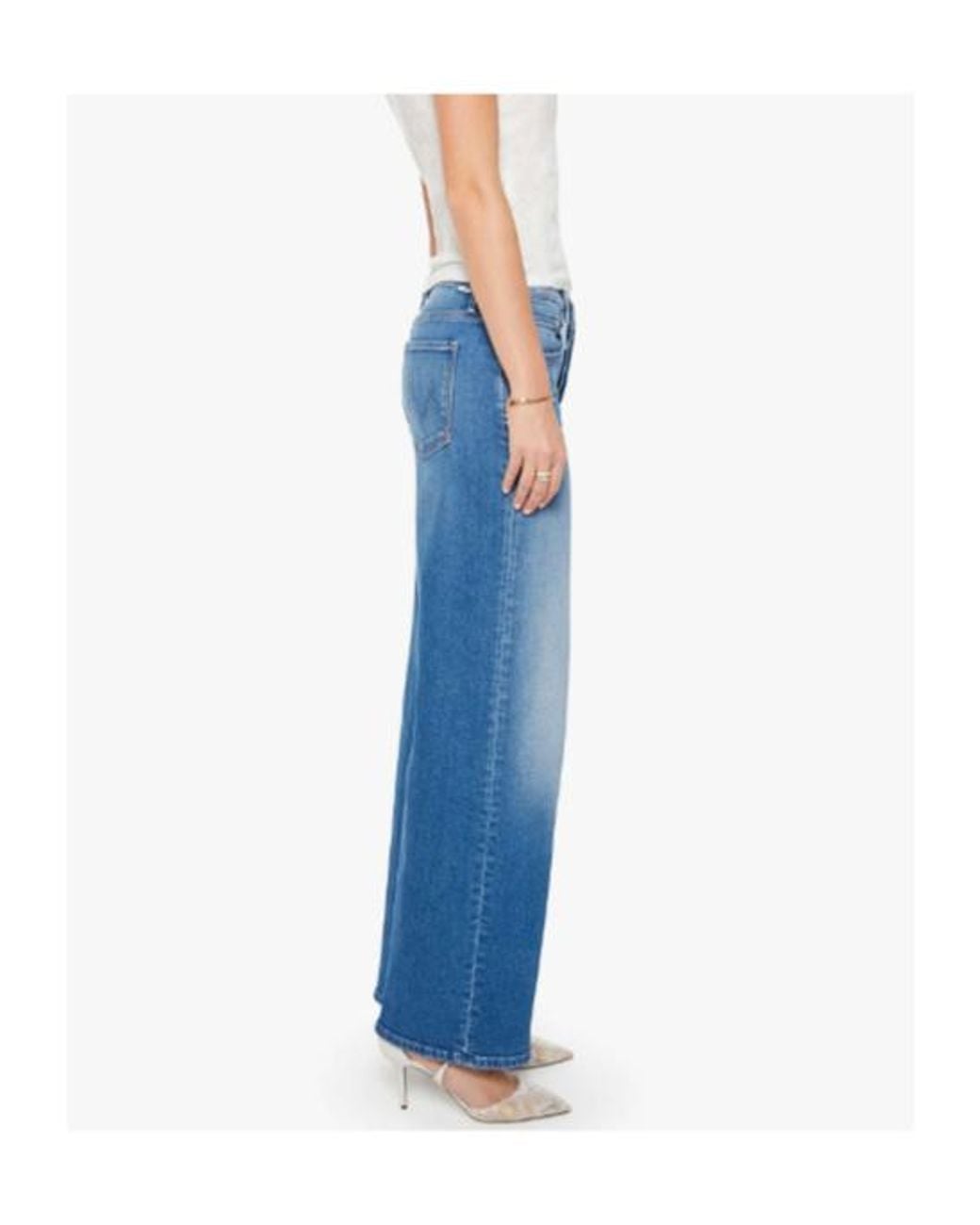 Mother Blue The Rerun Sneak Jeans