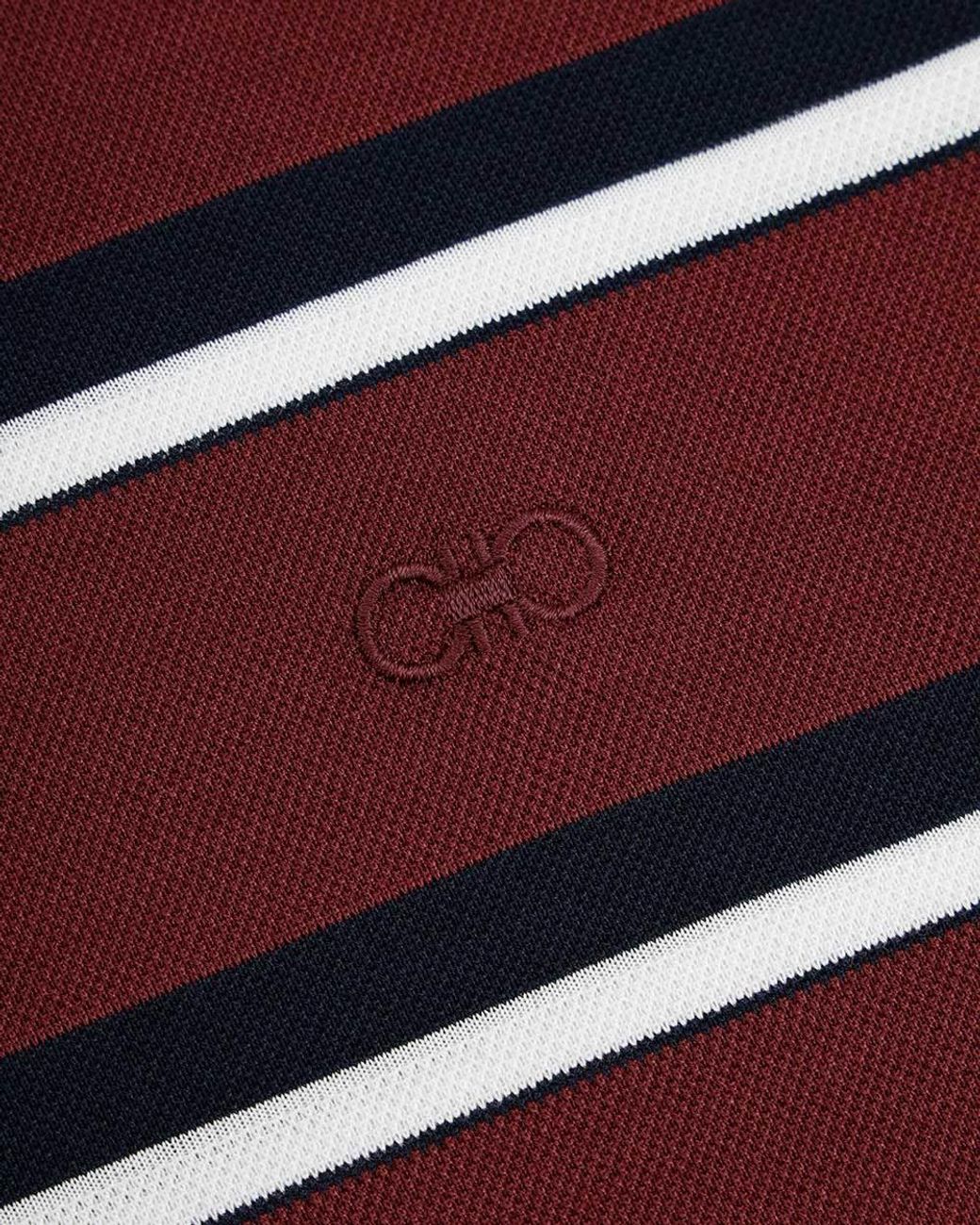 Ferragamo Red Polo Shirt With Logo Striped Lapel for men