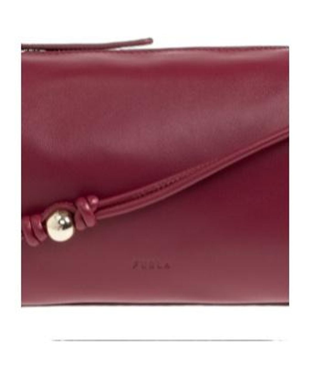 Furla Purple Large Logo-Debossed Leather Crossbody Bag