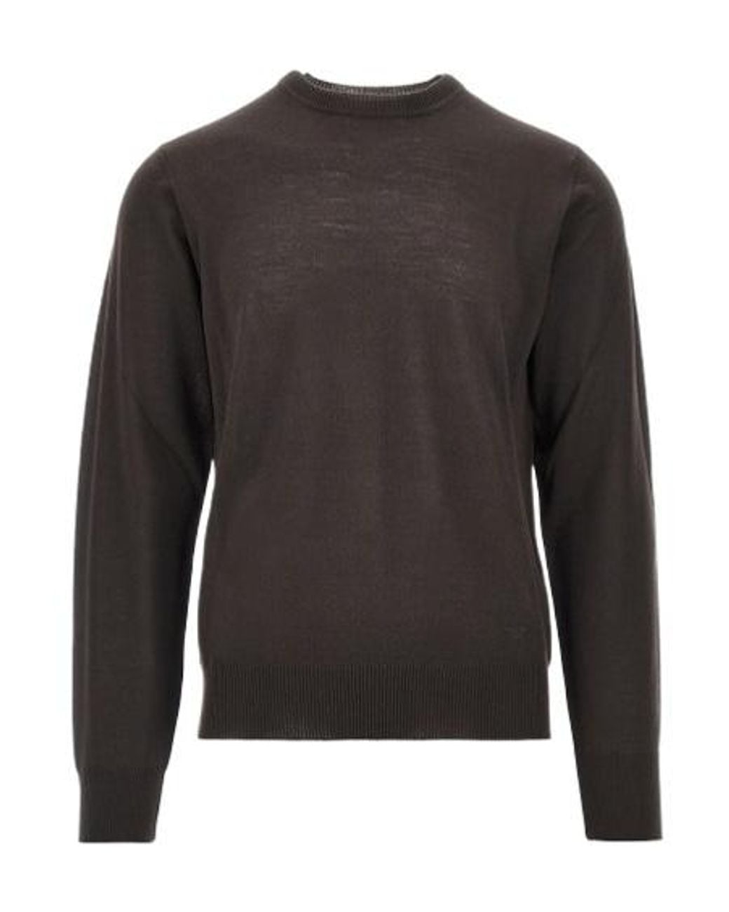 Emporio Armani Gray Crew-Neck Sweater for men