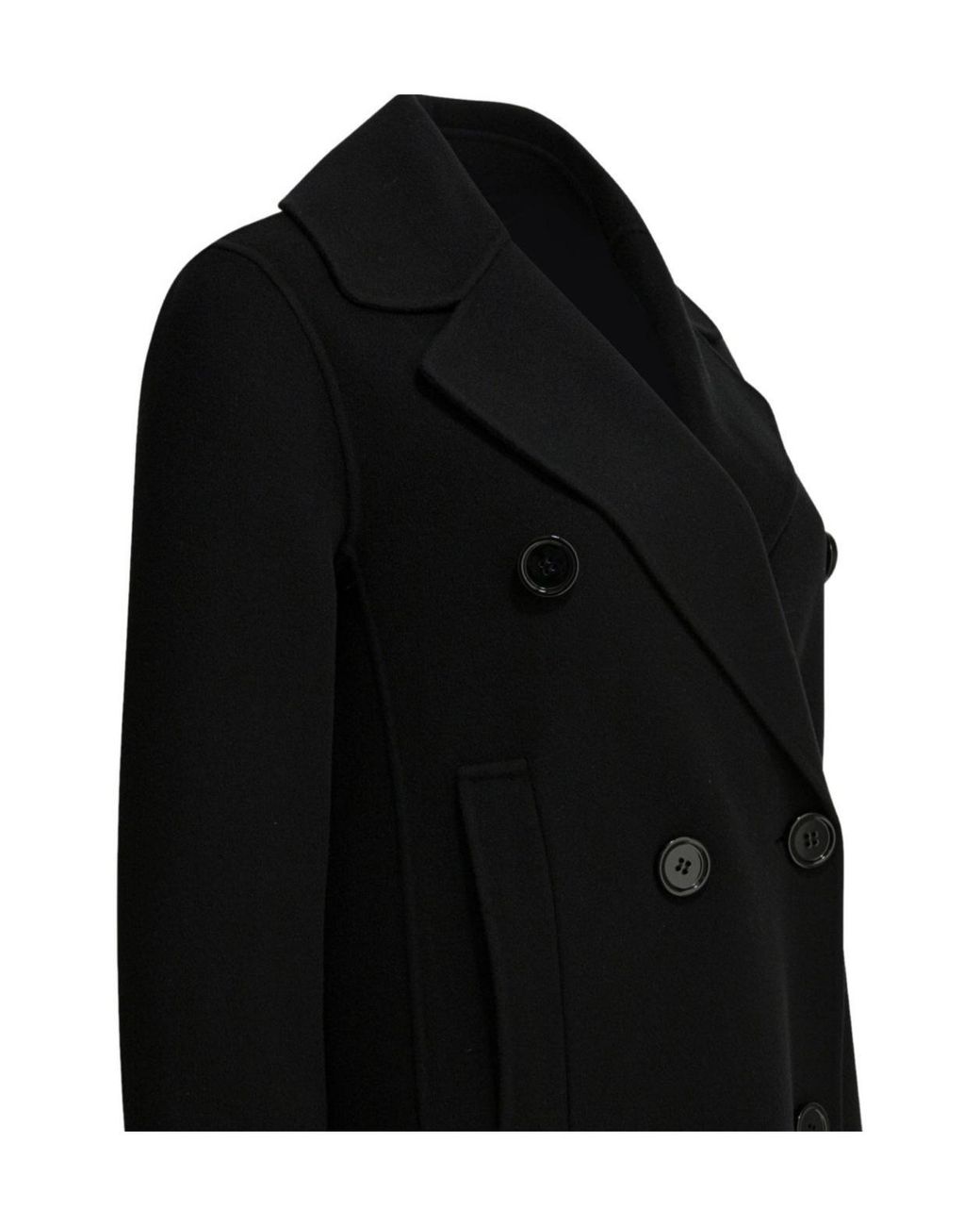 Max Mara Black 'S Custodi Double Breasted Coat