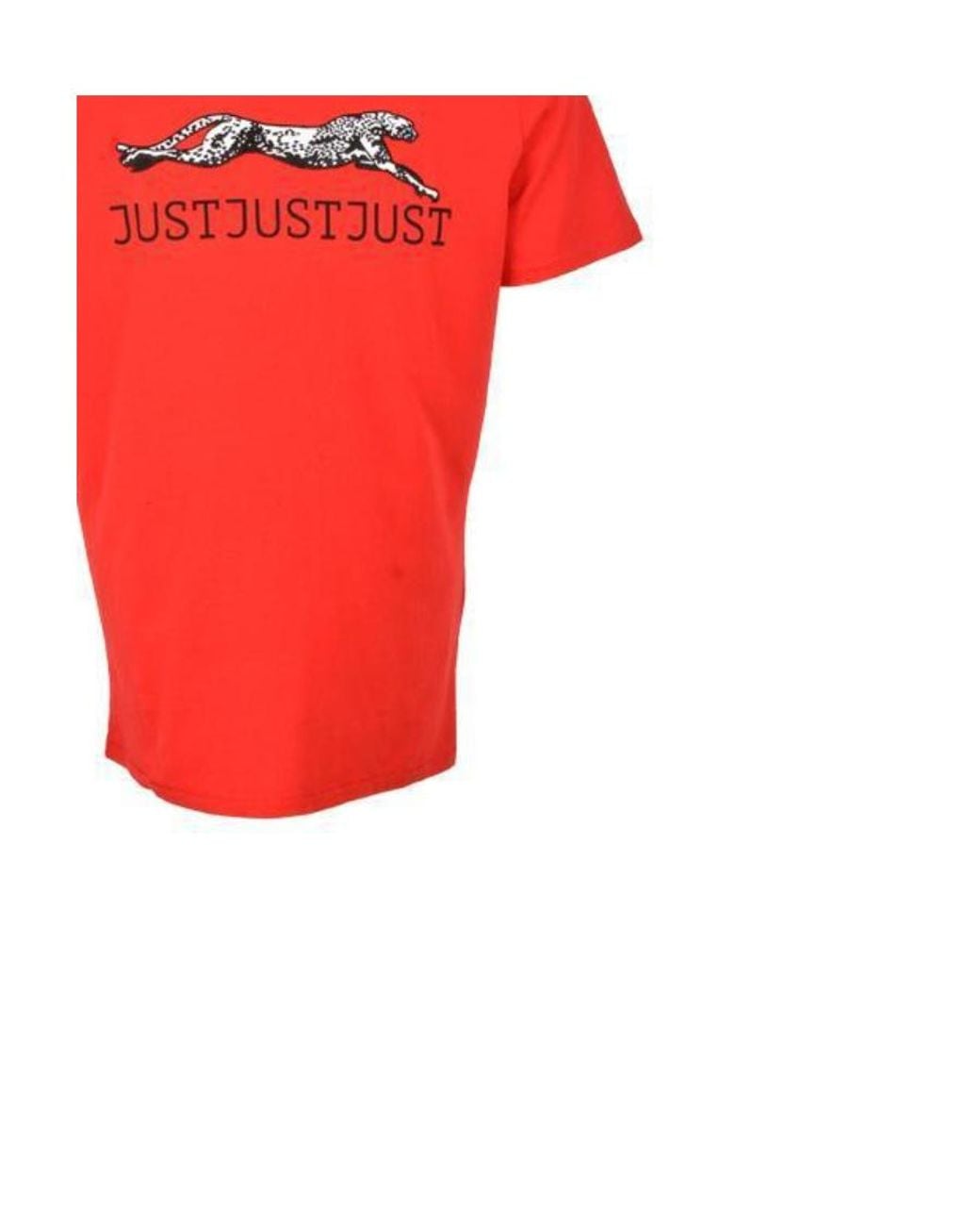 Just Cavalli Red Print Short Sleeve T-Shirt for men