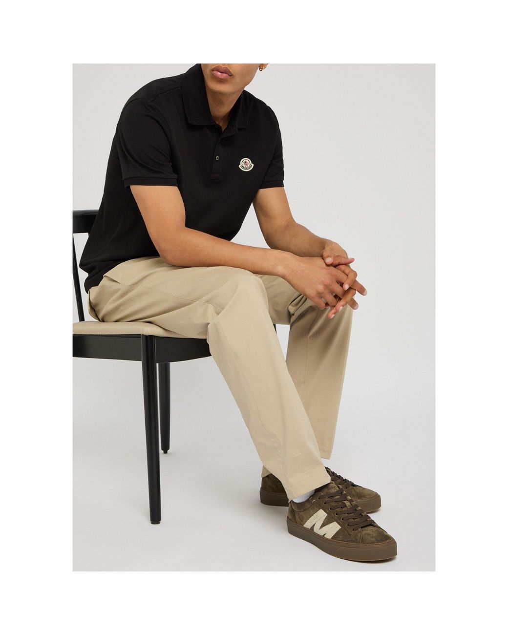 Moncler Brown Suede Low-Top Trainers for men