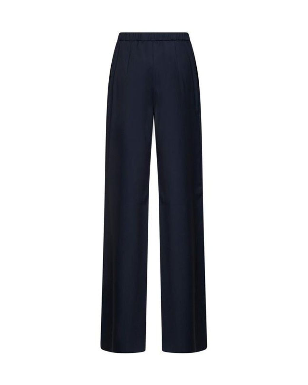 Max Mara Blue Studio Drawstring Wide-Leg Pants