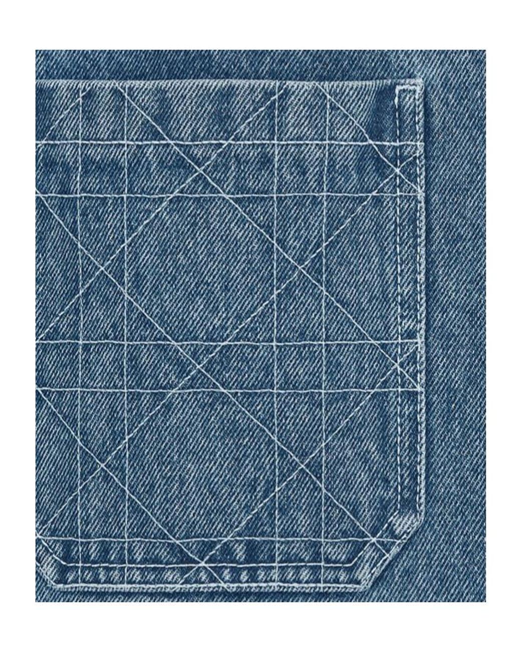 Dior Blue Homme Buttoned Denim Overshirt for men
