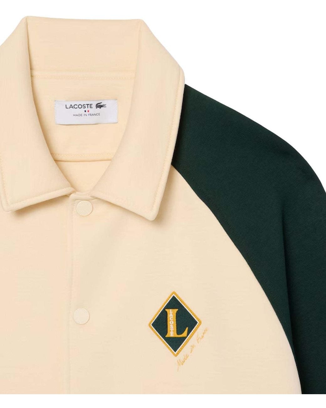 Lacoste Natural Retro Badge Bomber Jacket for men