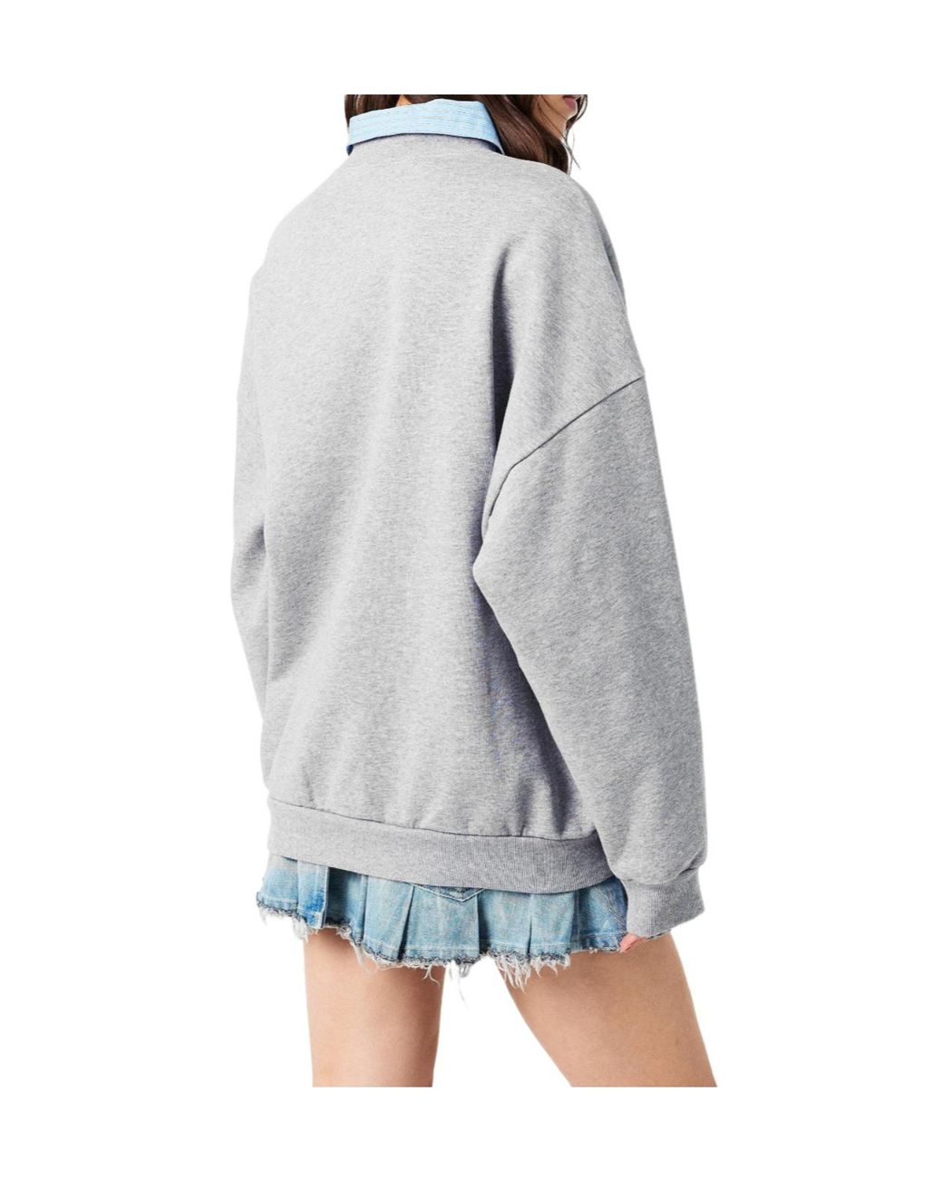 Balenciaga Gray Crew Neck Long-Sleeve Sweatshirt
