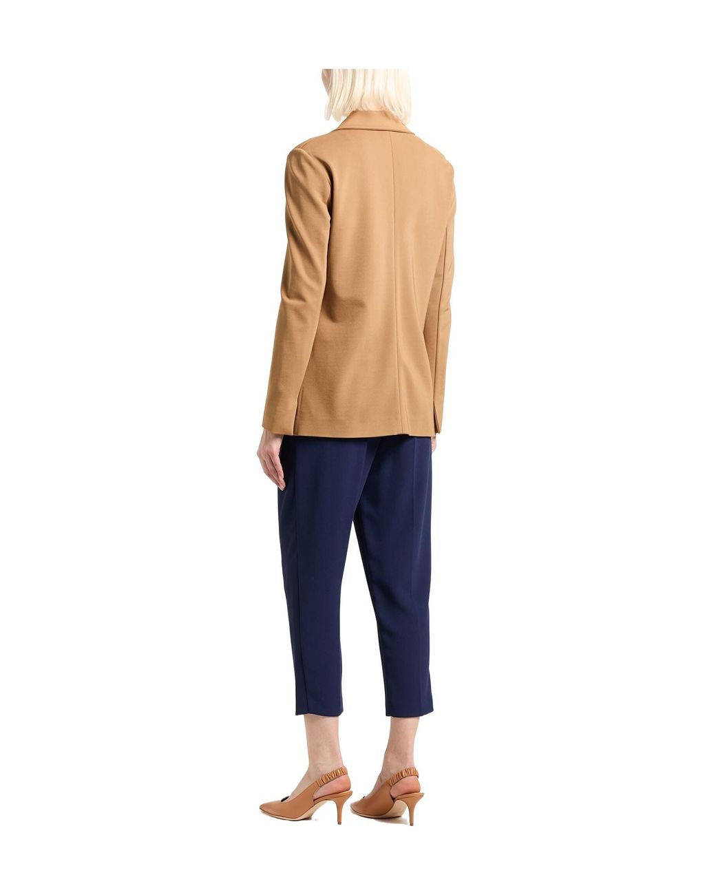 Max Mara Brown Leisure Blazer Viscose, Polyamide, Elastane